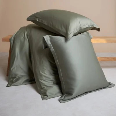 Linge de lit vert sauge de Coco & Cici